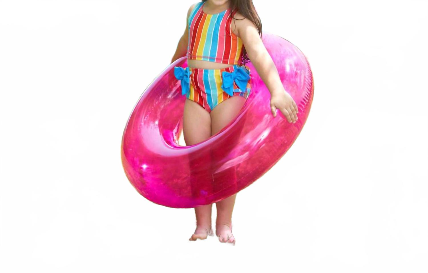 

Детский раздельный купальник в радужную полоску Mudpie, Rainbow Stripe