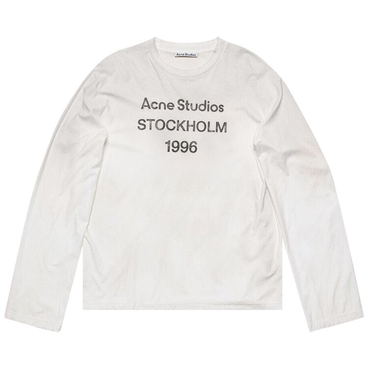 

Футболка Acne Studios Logo 1996 Long-Sleeve 'White', белый