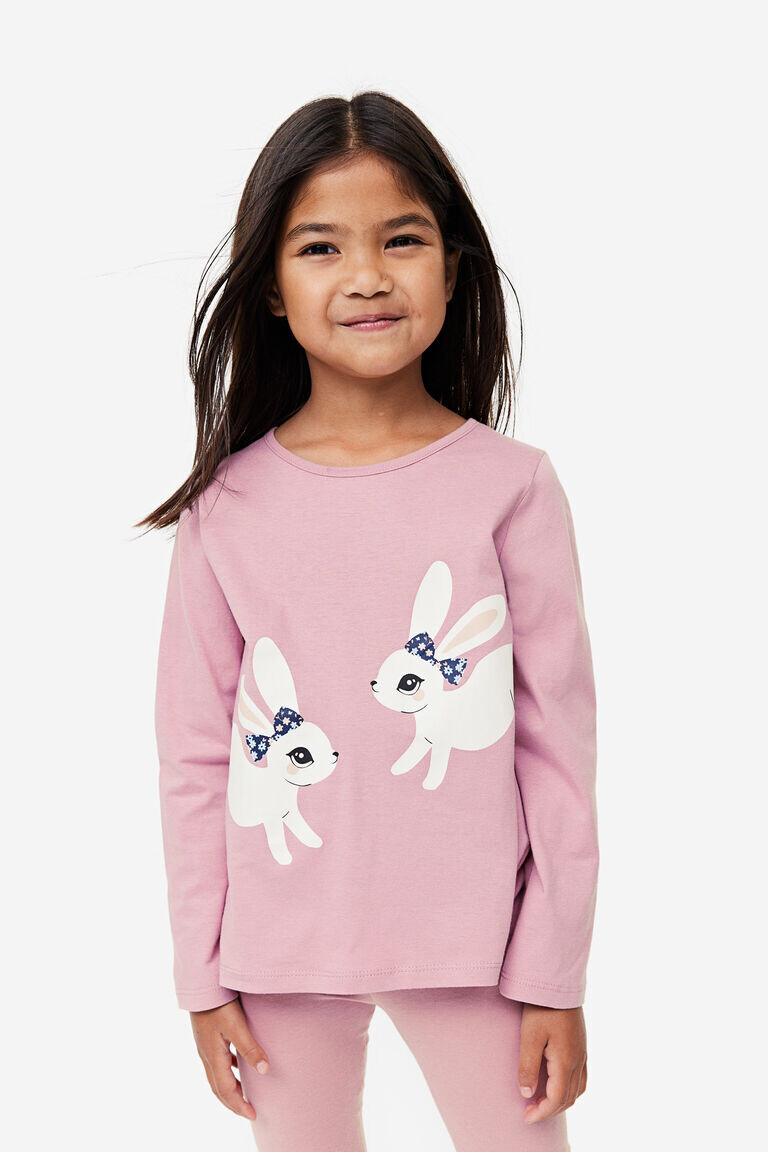 

5 пар топов с длинными рукавами H&M, розовый