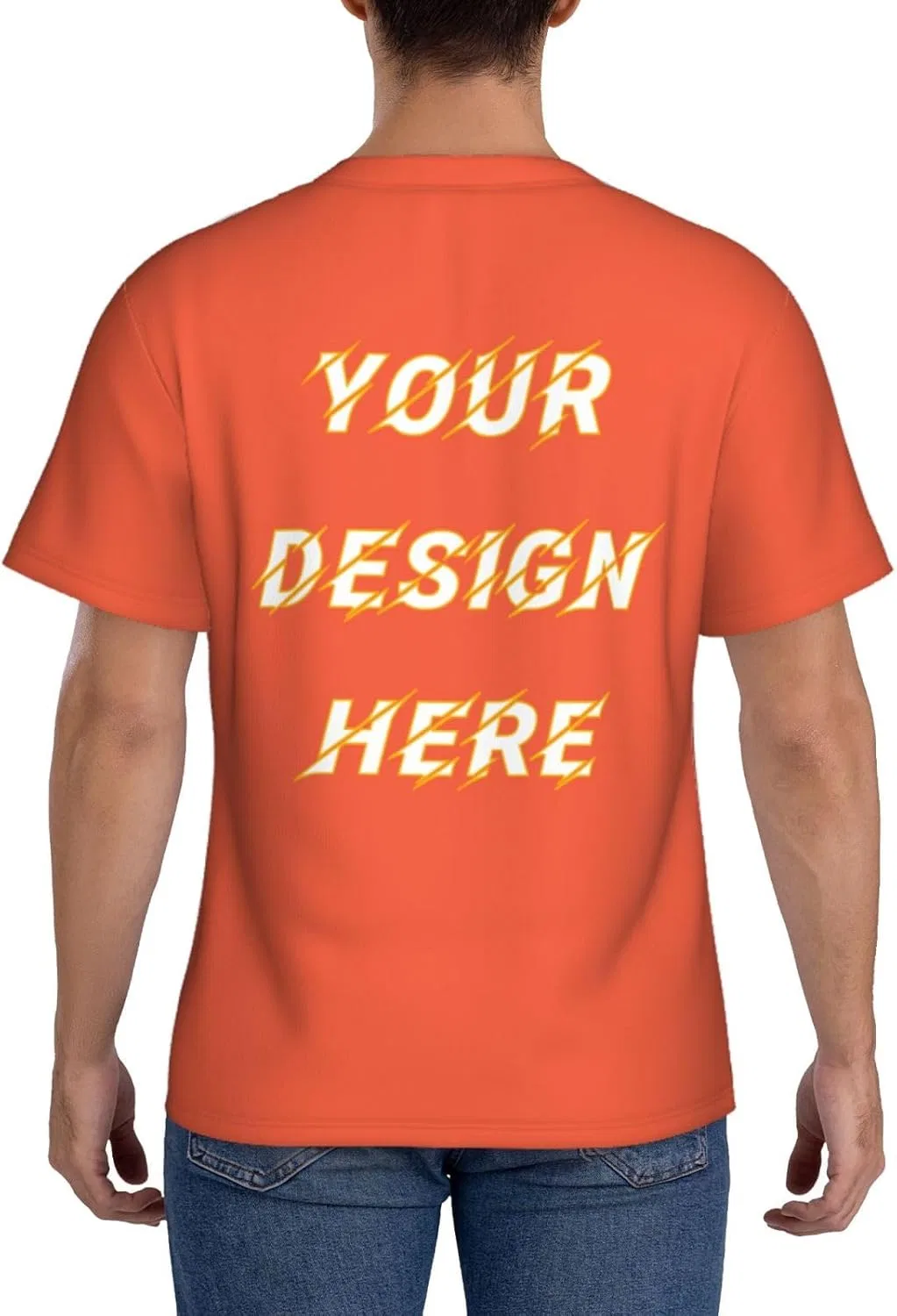Футболка с принтом, Polyester, Orange — фото 4