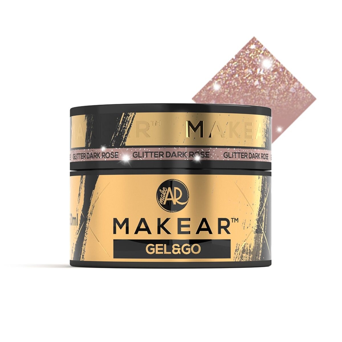 

Makear Gel&Go GG27 Гель-строитель с блестками Dark Rose 50 мл