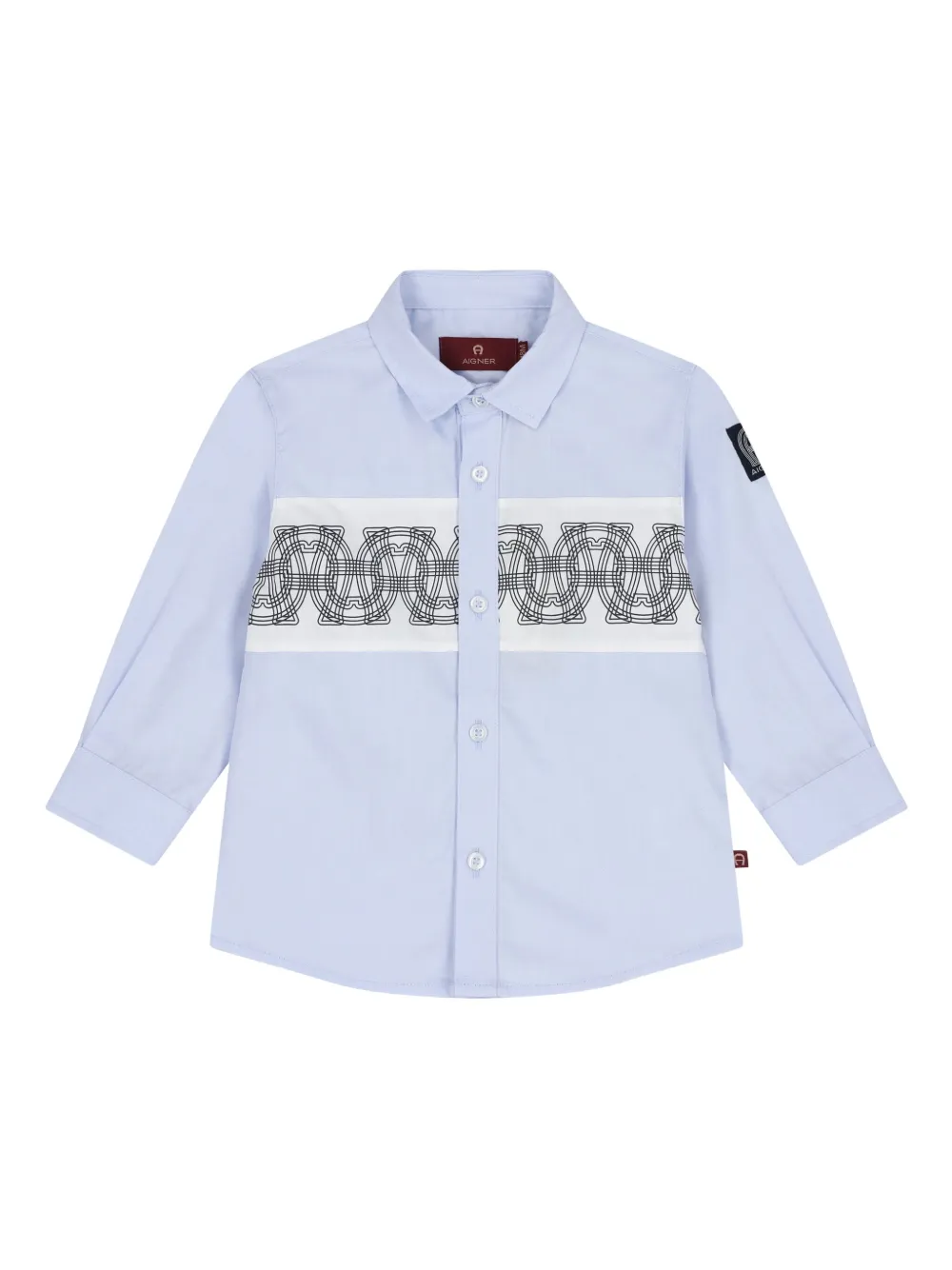 

Рубашка с длинными рукавами и логотипом Aigner Kids, синий