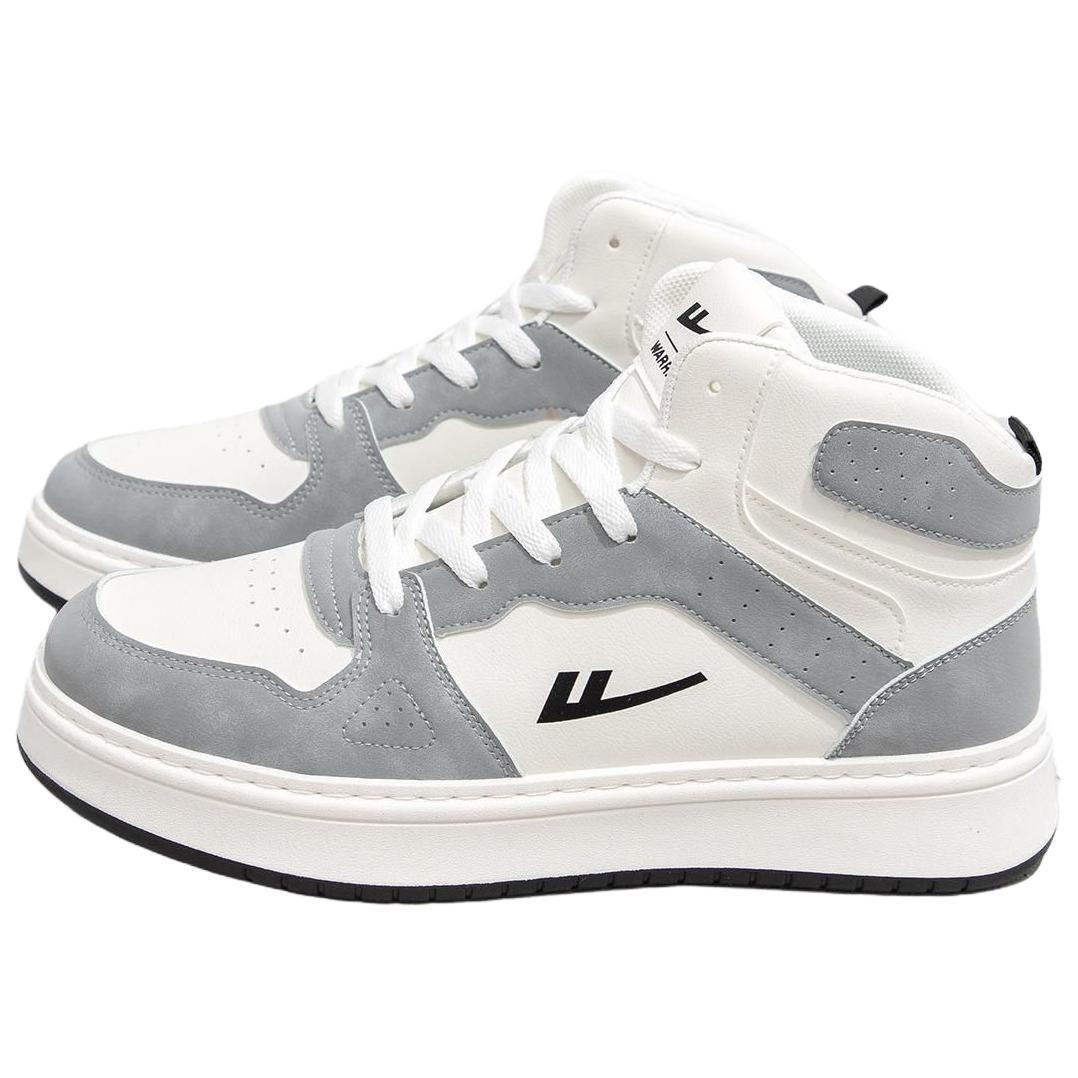 WARRIOR Кроссовки для скейтбординга Coverage Abrasion Resistant High Top Unisex White Gray — фото 3
