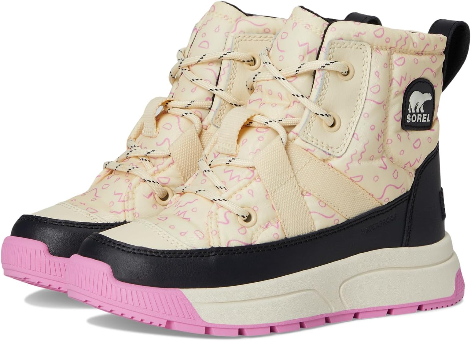 

Ботинки SOREL Kids Whitney III Mid Waterproof, цвет Honey White/Black
