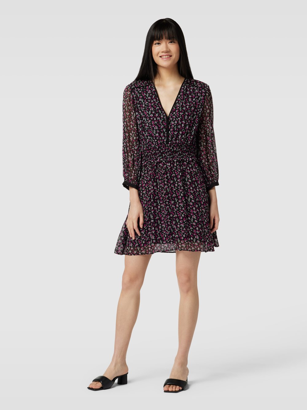 

Мини-платье с V-образным вырезом THE KOOPLES, черный