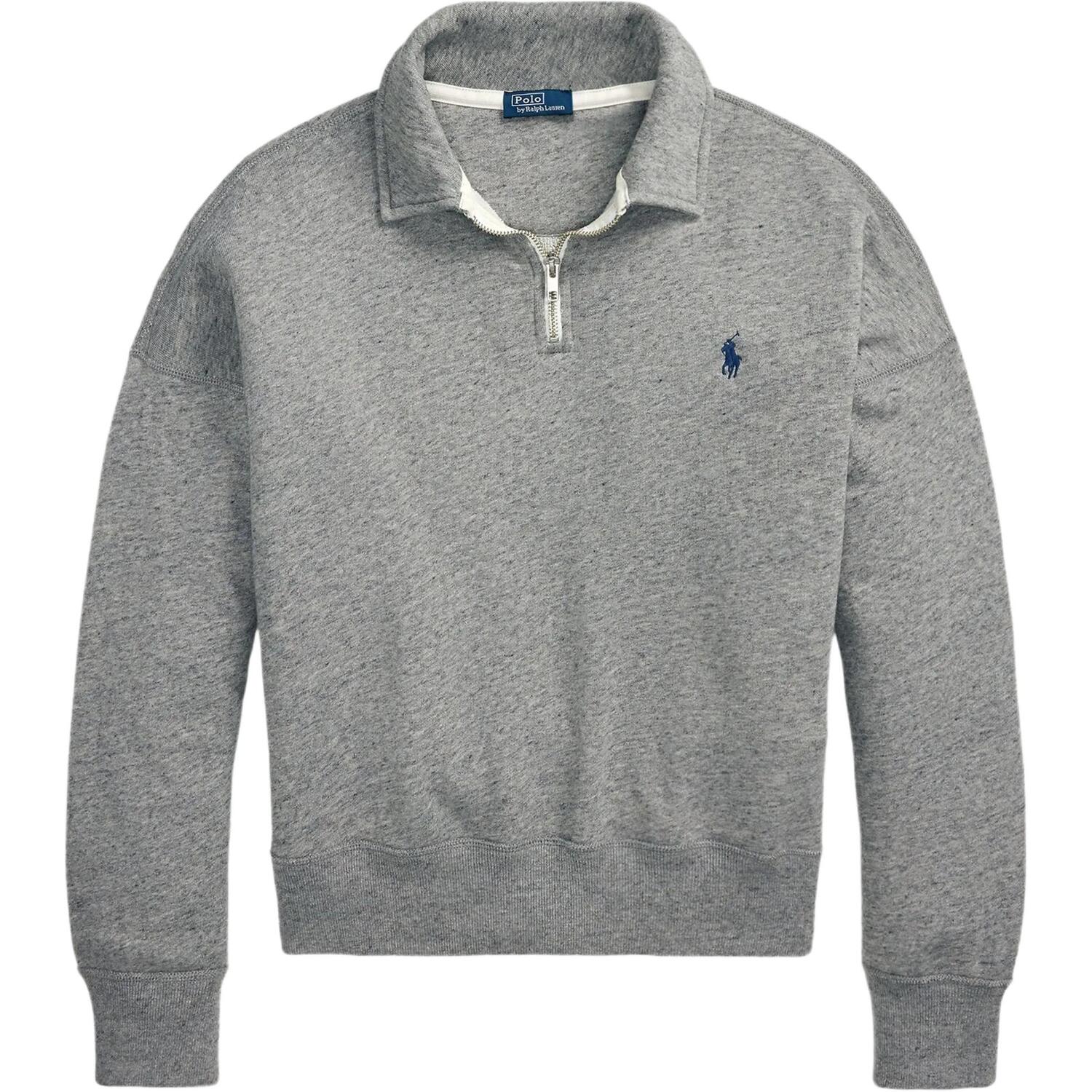 

Полузастёжка поло свитшот Polo Ralph Lauren, серый