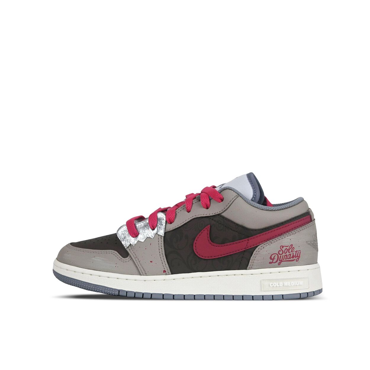 

Кроссовки Air Jordan 1 Vintage Basketball Shoes Women's Low-top Pink, коричневый