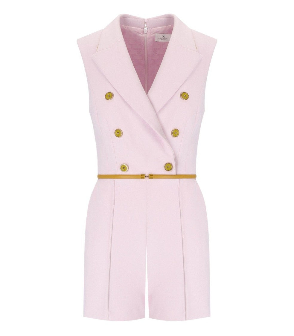 

Короткий комбинезон Quarzo Curry с пуговицами Elisabetta Franchi, розовый