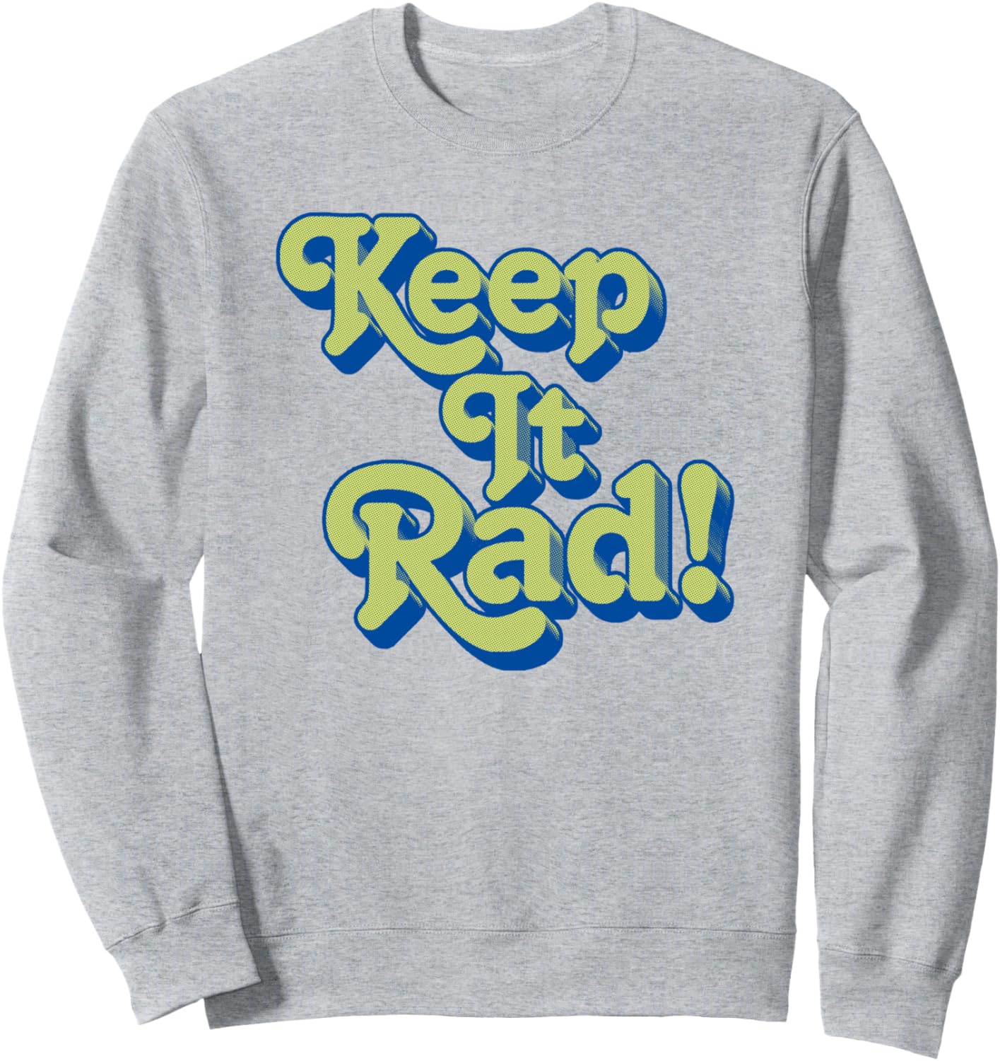 

Keep It Rad! Винтажная забавная толстовка в стиле хипстер 60-х с типографическим рисунком Festy Rave Tees, серый