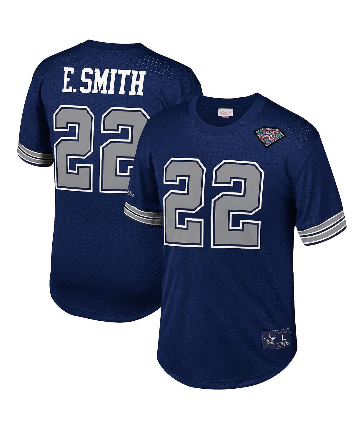 

Мужская футболка Emmitt Smith Navy Dallas Cowboys с именем и номером игрока в отставке Mitchell & Ness