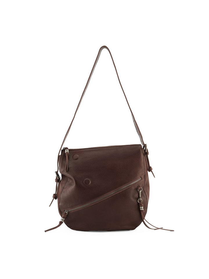 

Кожаная сумка через плечо My Forever Friend 31 см в цвете темный шоколад FREDs BRUDER