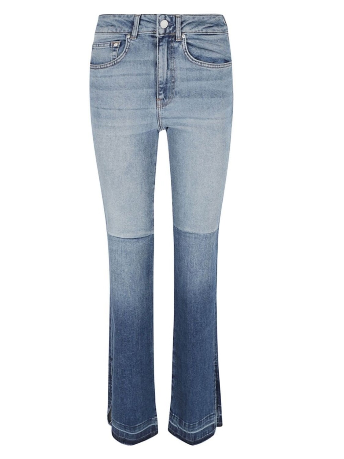 

Двухцветные джинсы прямого кроя с нашивкой-логотипом AG Jeans, синий