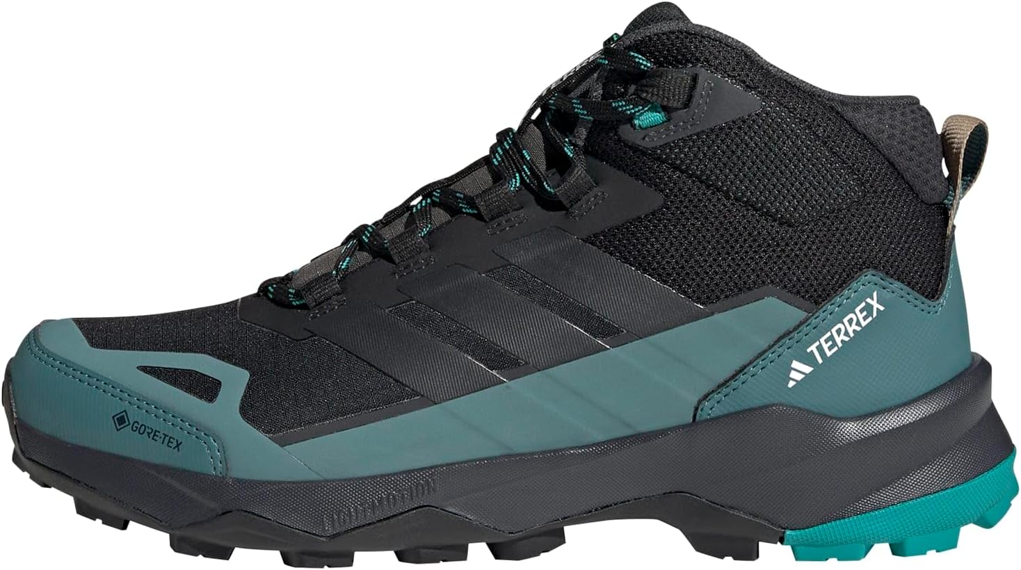 

Мужские походные ботинки Adidas Terrex Skychaser Ax5 Mid Top Gore-tex, черный/бирюзовый/угольный