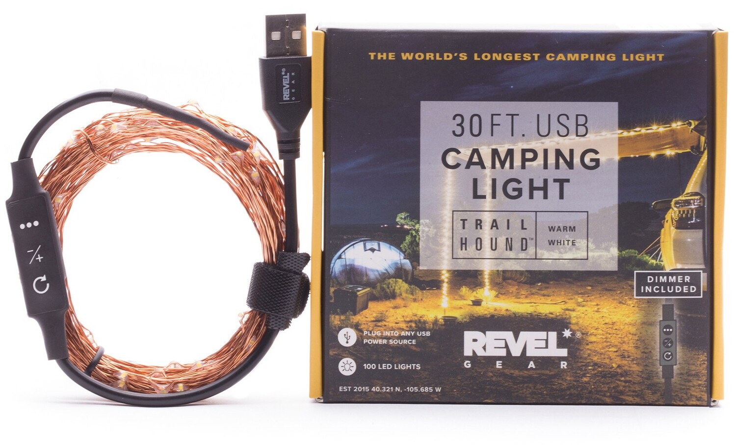 

Trail Hound 30 футов. Кемпинговый фонарь REVEL GEAR, белый