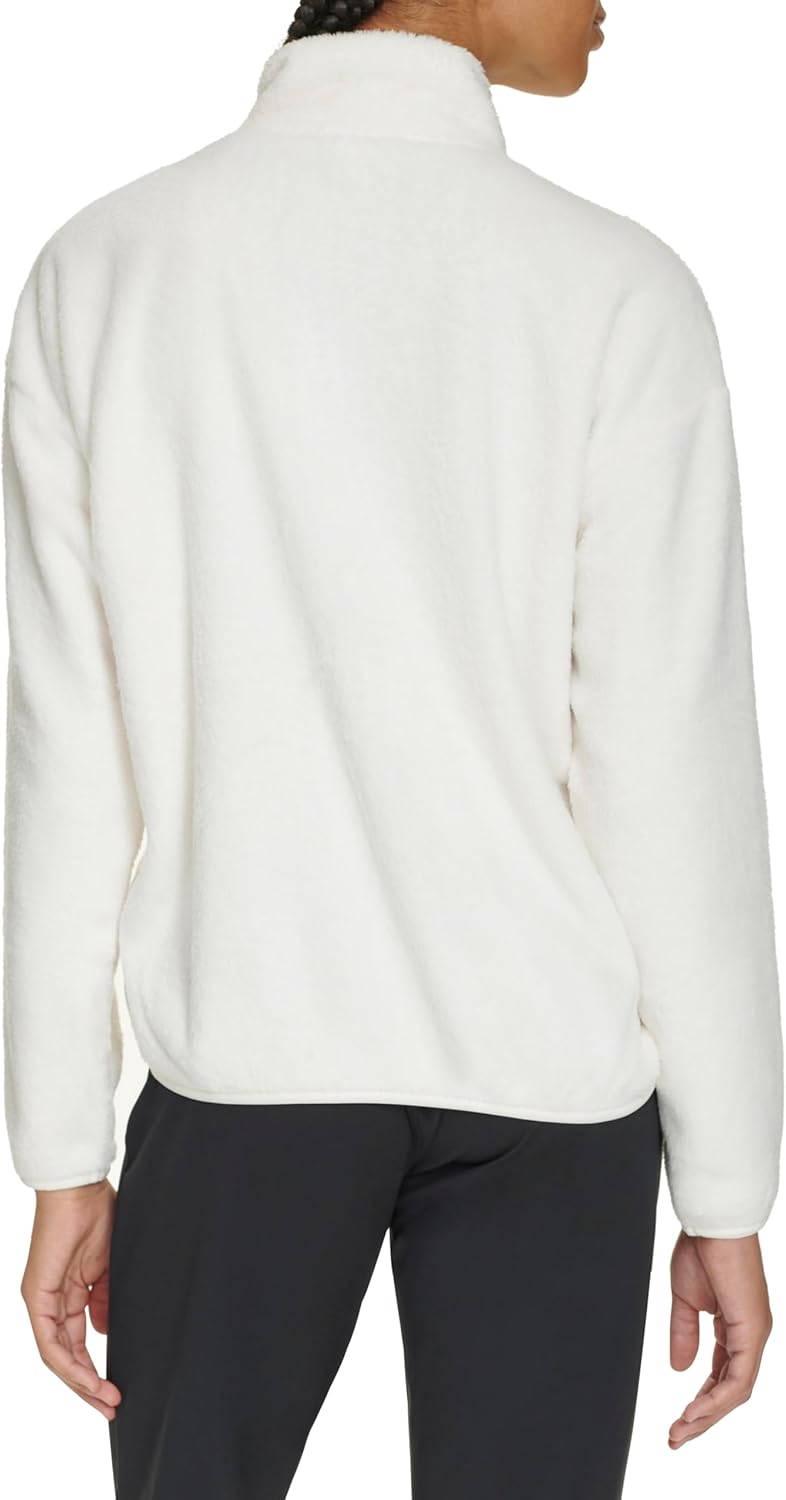 Женская куртка Tommy Hilfiger из шерпы с застежкой-молнией и воротником-стойкой, Ivory — фото 4