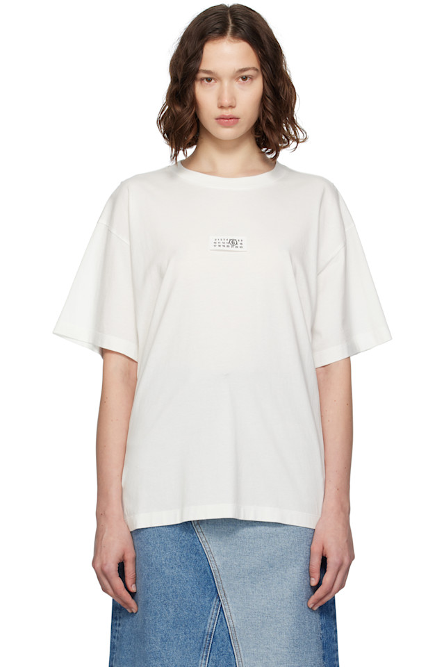 

Хлопковая футболка Mm6 Maison Margiela, белый