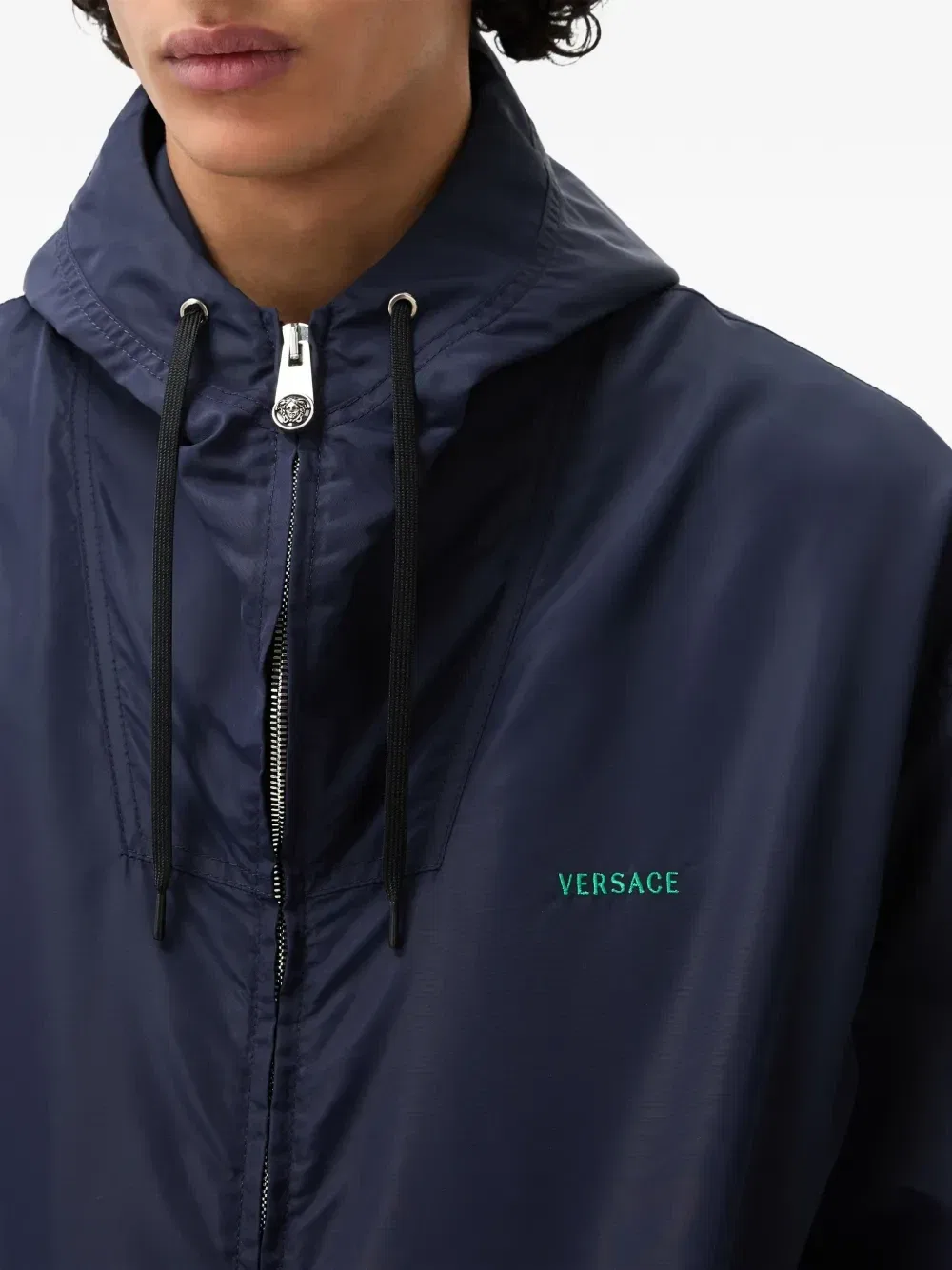 Ветровка с вышивкой VERSACE, синий — фото 4