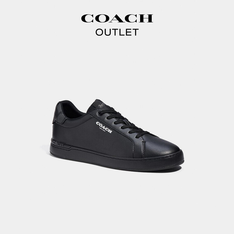 

COACH, мужская классическая спортивная обувь с логотипом CLIP, повседневная обувь с низким берцем, черный