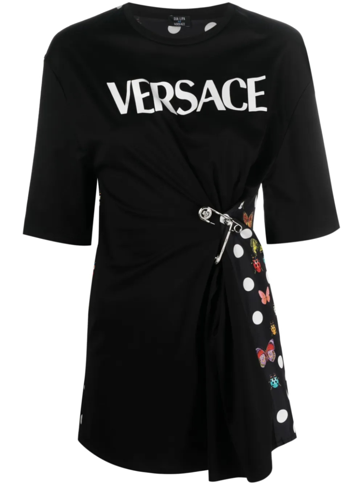 

Versace футболка Butterfly из коллаборации с Dua Lipa, черный