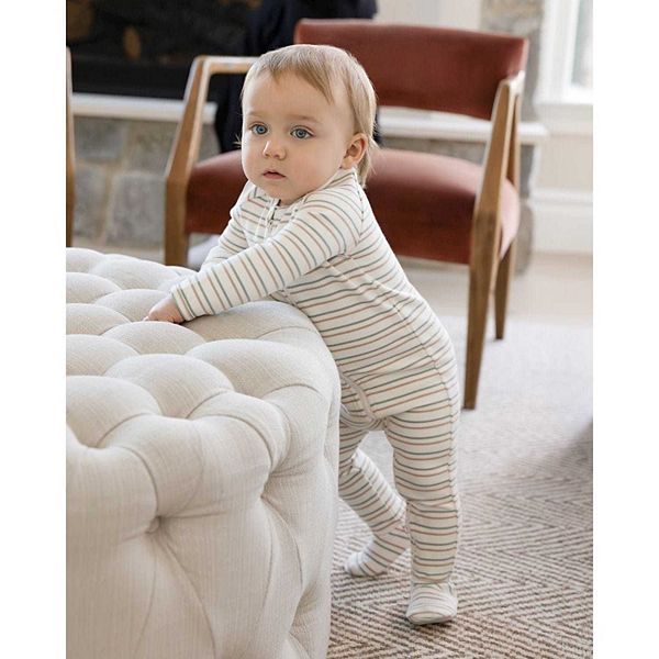 Детский комбинезон "soft stripe" из хлопка с двусторонней молнией Memoi — фото 2
