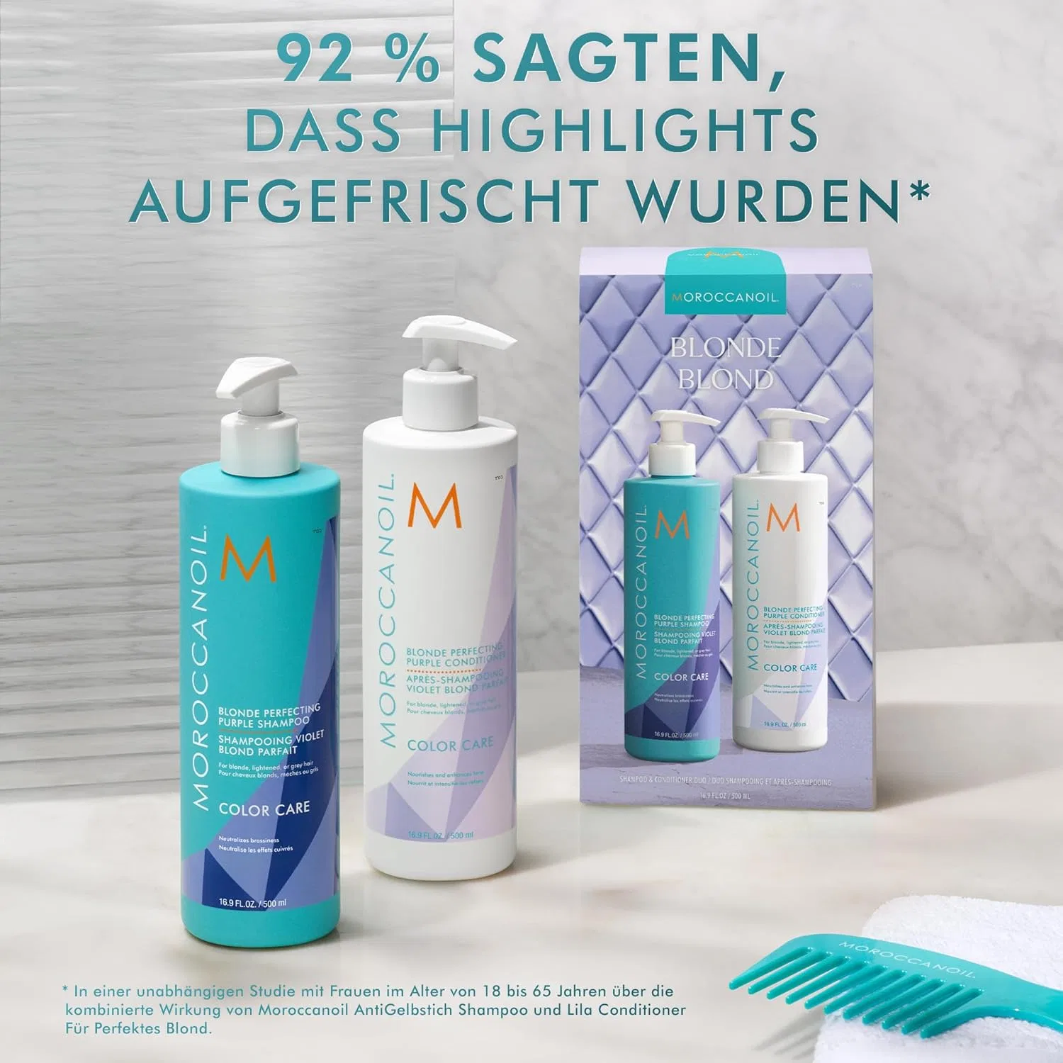 Набор шампуня и кондиционера Moroccanoil Half Litre Set Moroccanoil, Purple — фото 3