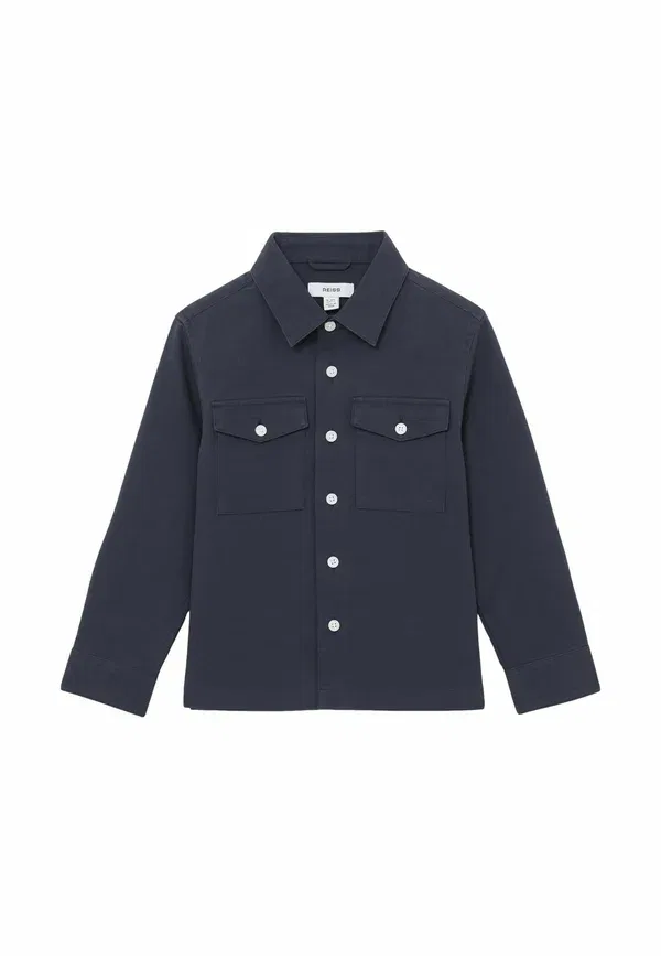 Куртка-овершорт Reiss Isle button through overshirt, темно-синий — фото 3