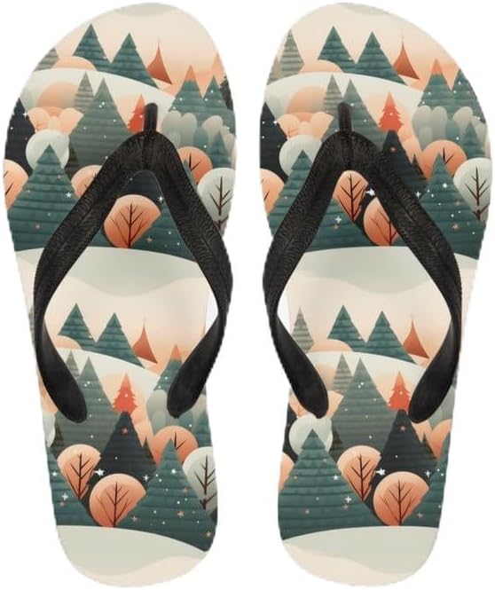 

Сандалии-вьетнамки Semiouray для женщин, геометрический принт, закат, бабочка, обувь для путешествий, удобные тапочки Lotus, сандалии-вьетнамки, Cartoon Forest