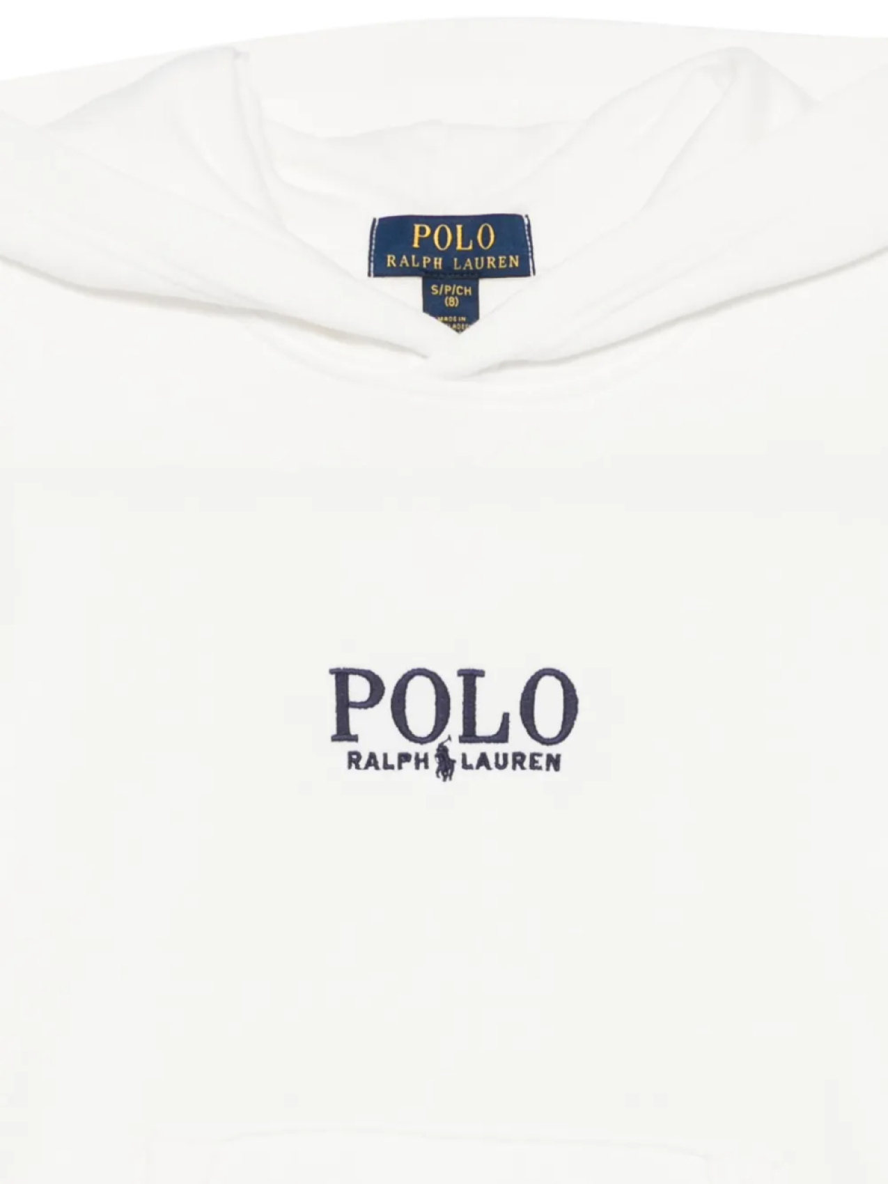Толстовка с капюшоном POLO RALPH LAUREN KIDS с вышитым логотипом, белый — фото 3