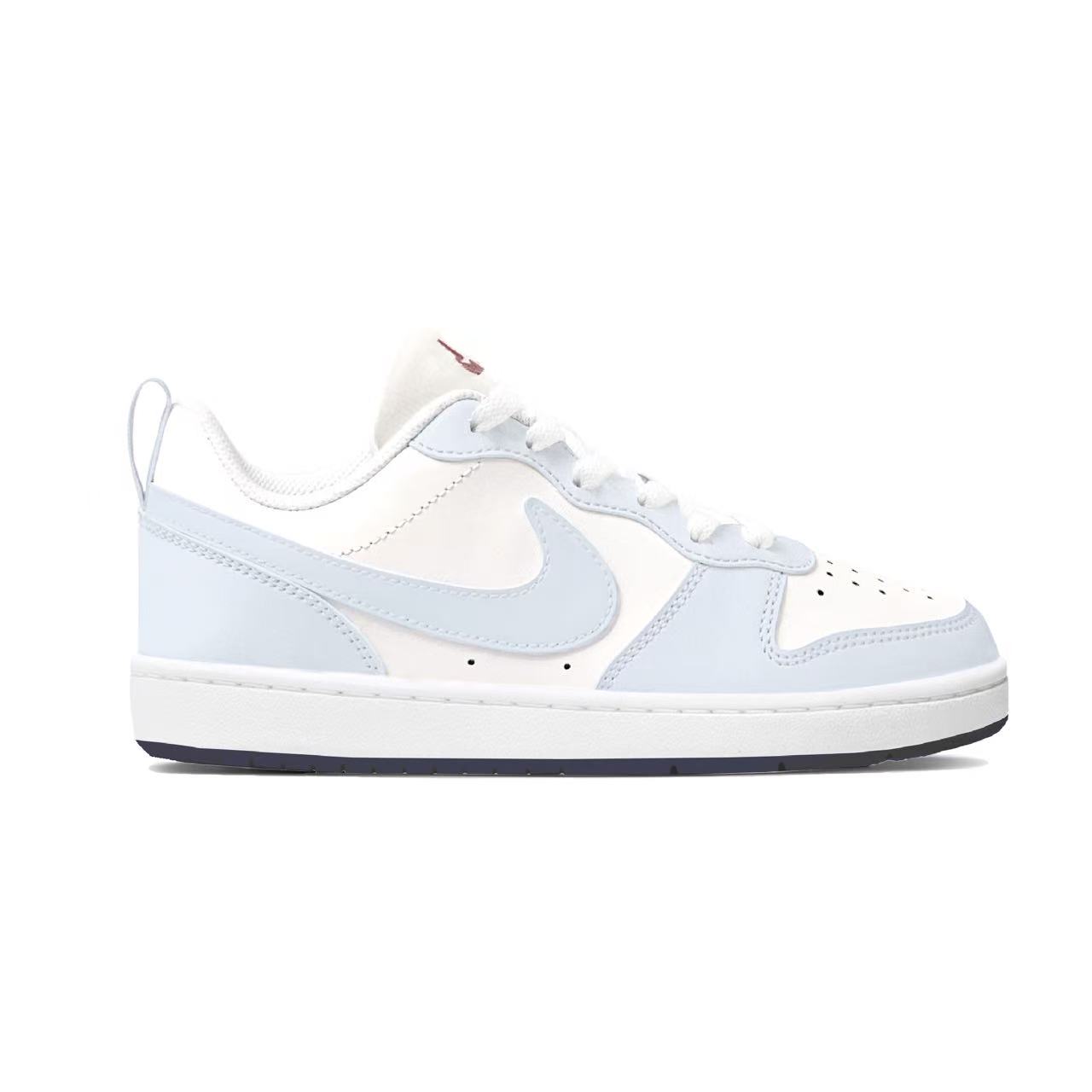 Nike Кроссовки для скейтбординга Court Borough Sea Salt Cat Paw с устойчивостью к истиранию и противоскользящей подошвой, низкие, светло-голубые, для подростков — фото 4