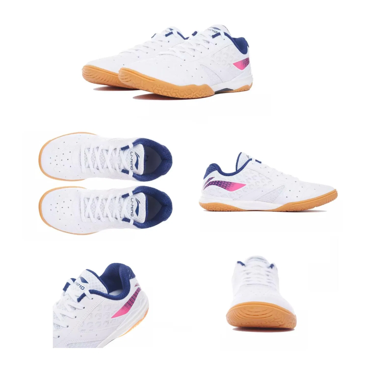 Кроссовки для настольного тенниса «Champion Professional» от Li-Ning, White/Blue/Pink — фото 2