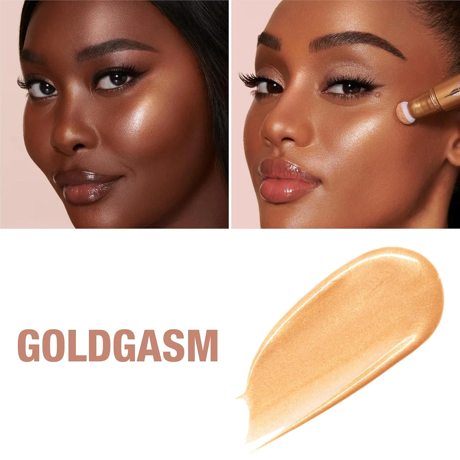 Жидкий хайлайтер Charlotte Tilbury Beauty Light Wand - средство для создания эффекта мягкого фокуса и румян для щек - перламутровый, невесомый, сияющий финиш., Goldgasm — фото 2