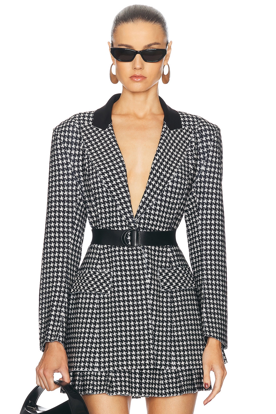 

Однобортная куртка для верховой езды для мальчиков Norma Kamali, цвет Large Houndstooth & Black
