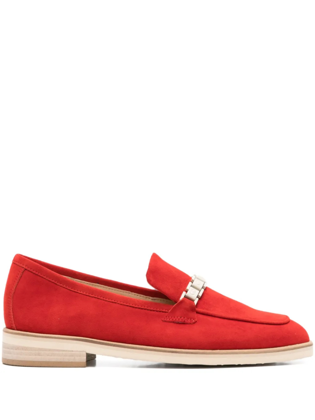 Casadei лоферы с цепочкой, красный