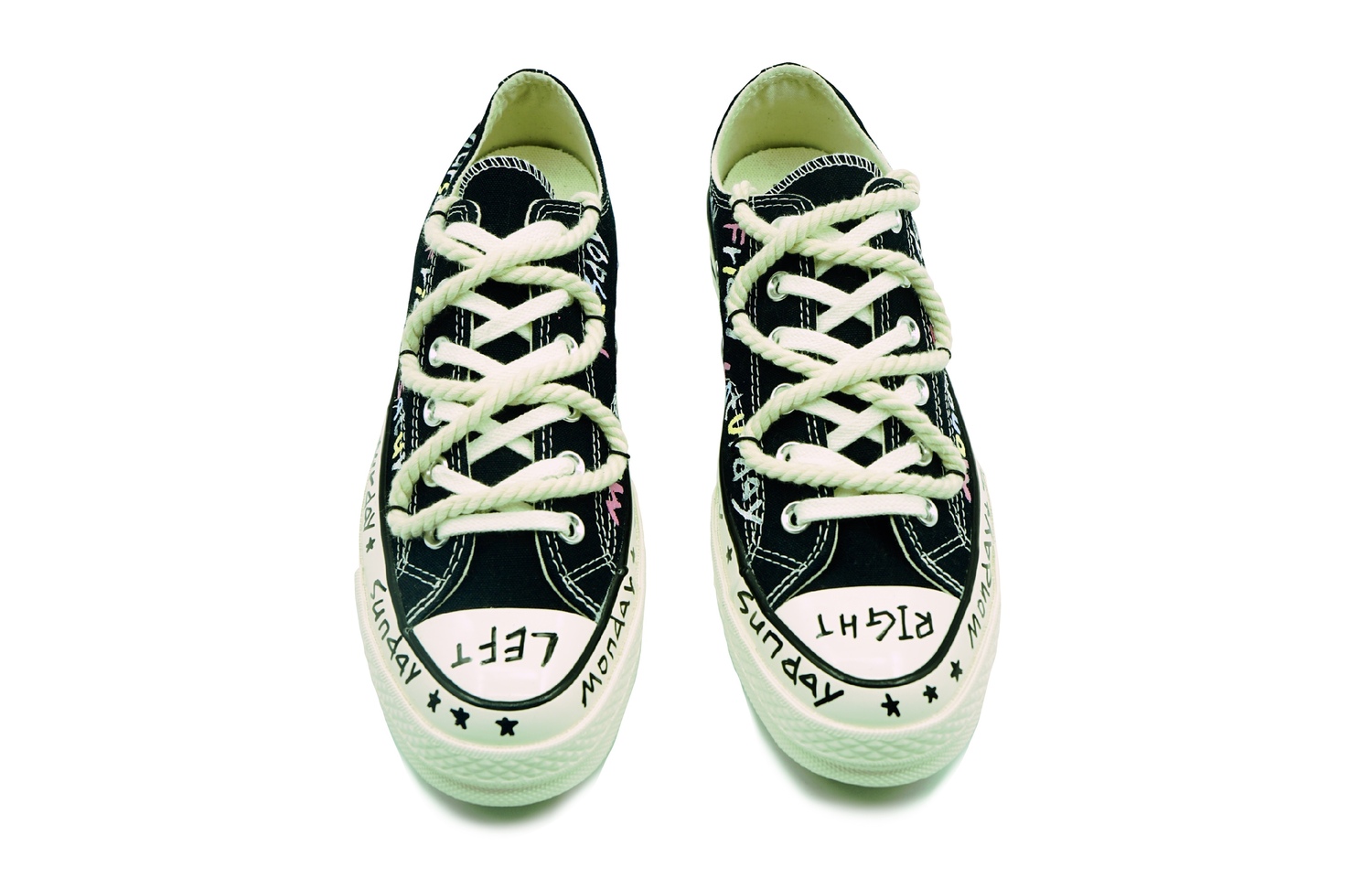 Chuck Taylor All Star 70s Ink Color Week, винтажный потертый стиль, износостойкий и легкий низкий верх Converse, черный — фото 4