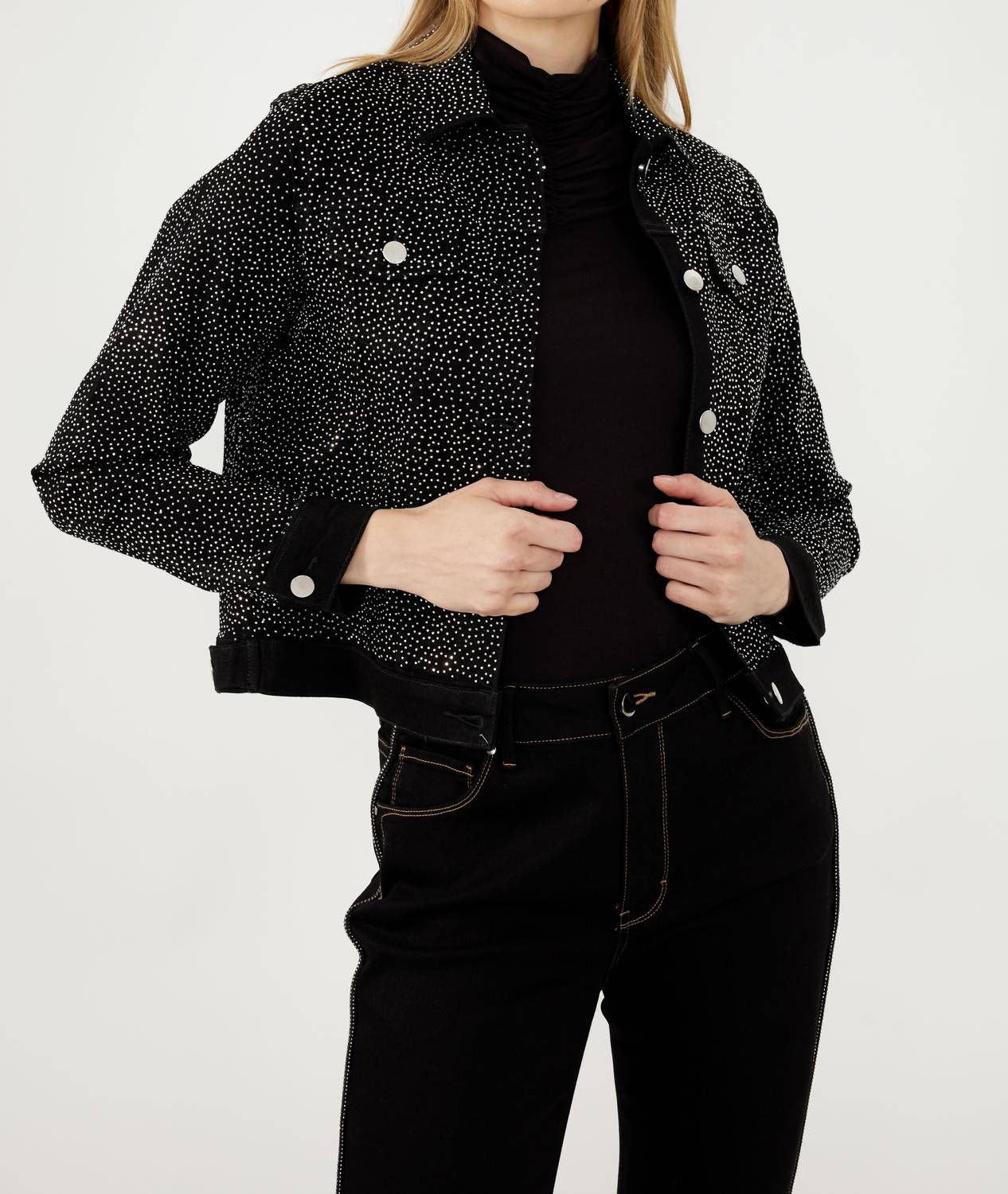 

Тканая куртка в черном/серебристом цвете Frank Lyman