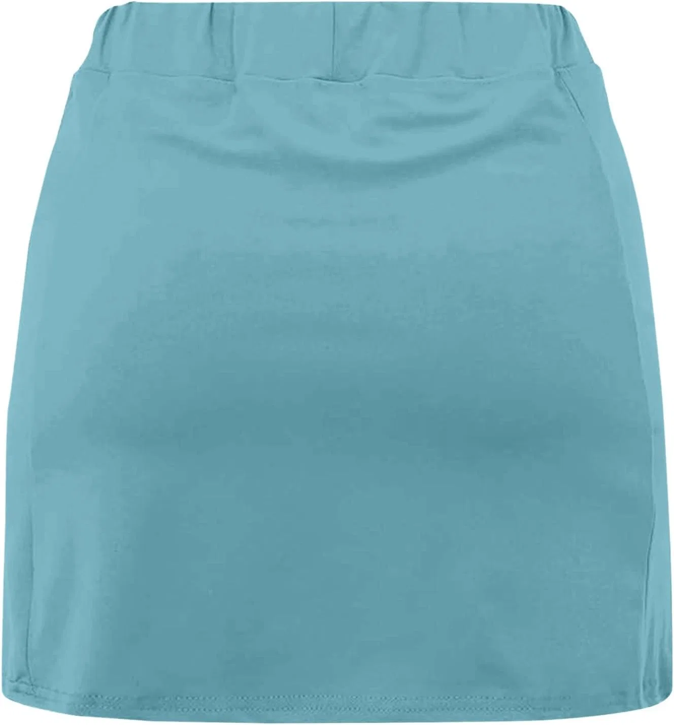 Спортивная юбка-шорты с высокой талией, Light Blue, Elastic High Waist — фото 3