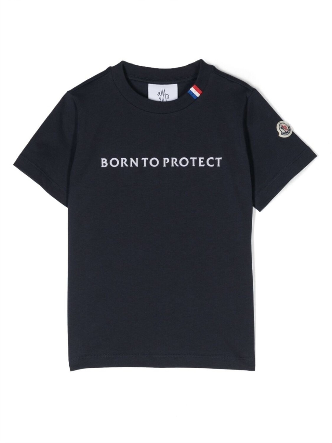 

Moncler Enfant футболка с нашивкой-логотипом, синий