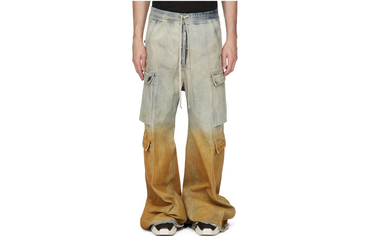 

Брюки-карго мужские синие/оранжевые Rick Owens Drkshdw, синий/оранжевый
