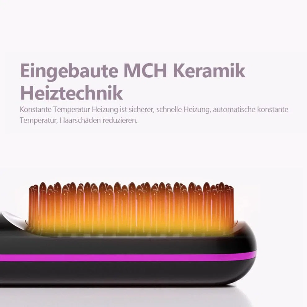 Керамическая щетка для укладки коротких волос Meloka Styling Bürste с ионной технологией, черная Forbany, Schwarz — фото 4