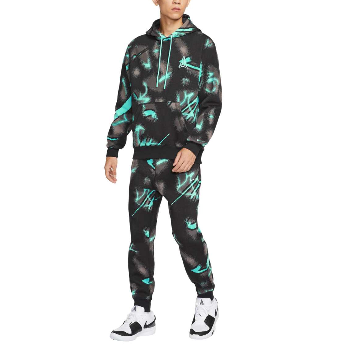 Nike Клубные худи мужские bleached blue green — фото 4