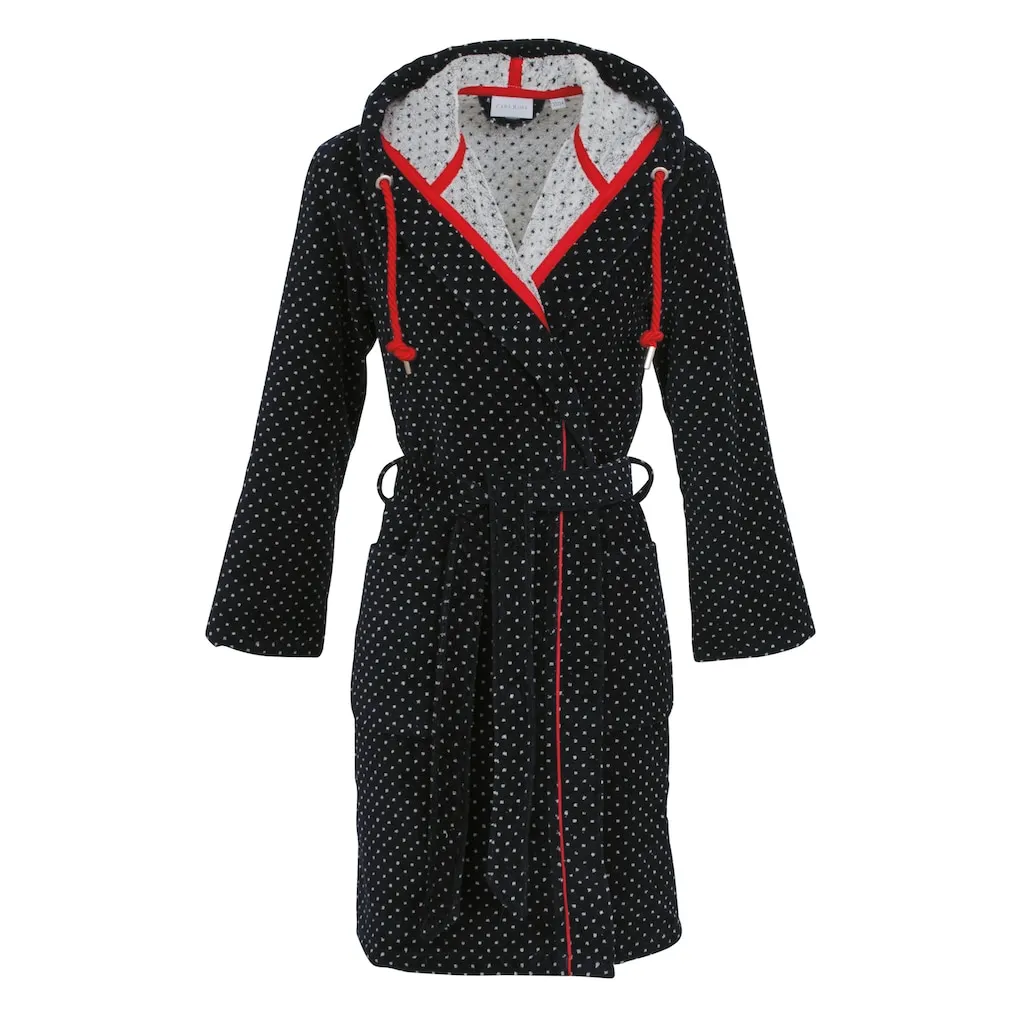 

Женский халат 405310, 1 шт., короткая модель Carl Ross, Night blue/offwhite