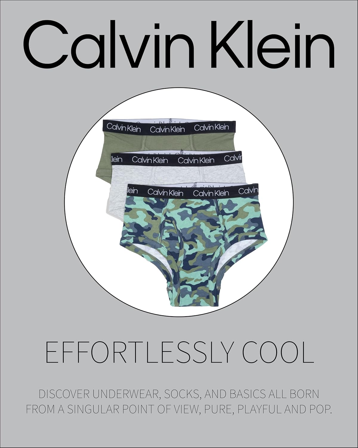 Современные хлопковые трусы Calvin Klein для мальчиков, упаковка 6 шт., Orange/Blue/Maroon/Black Print — фото 3