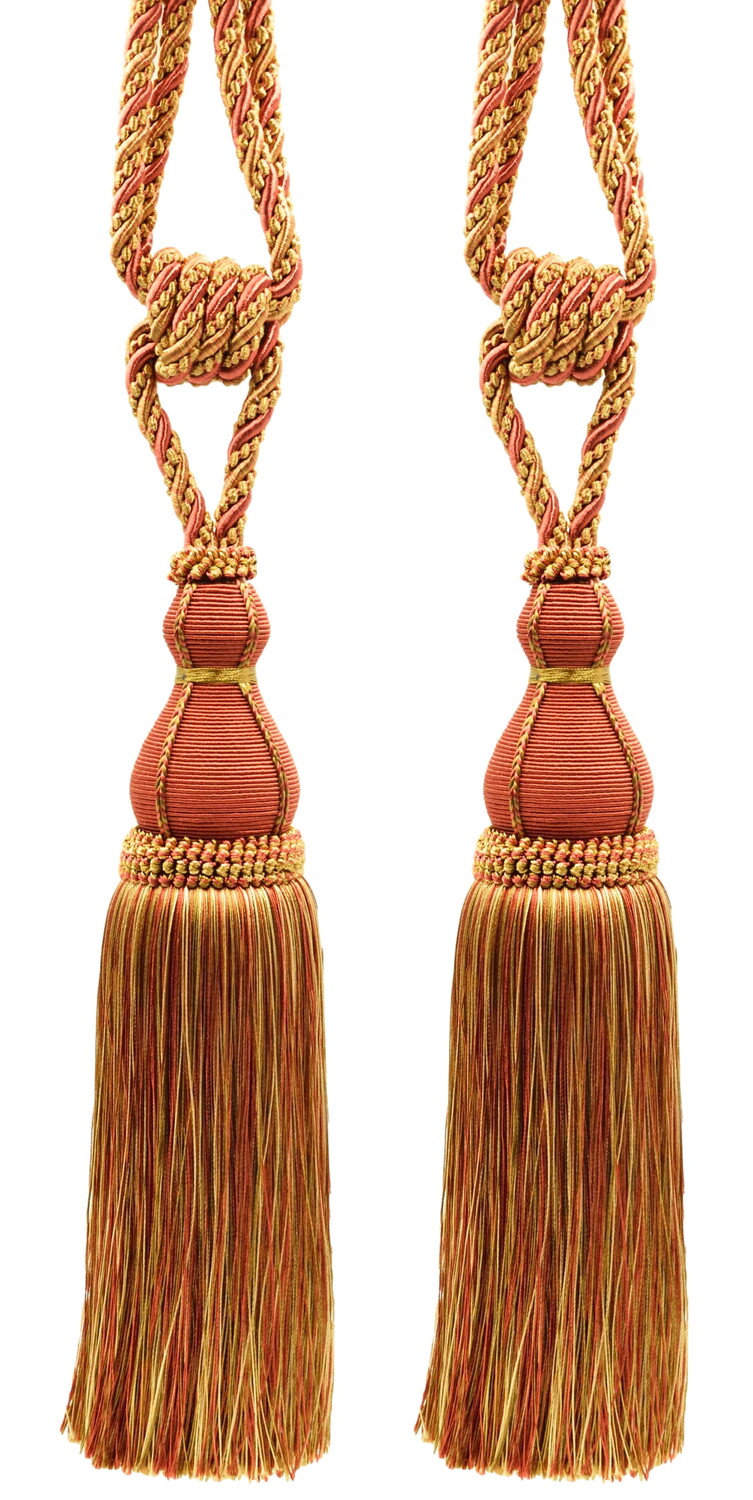 

Подхват с кисточками для штор DECOPRO 30,5 х 76 см 2 шт, оранжевый