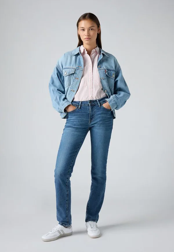 712 узкие джинсы с прорезными карманами, зауженного кроя Levi'S, Blue Wave Mid — фото 2