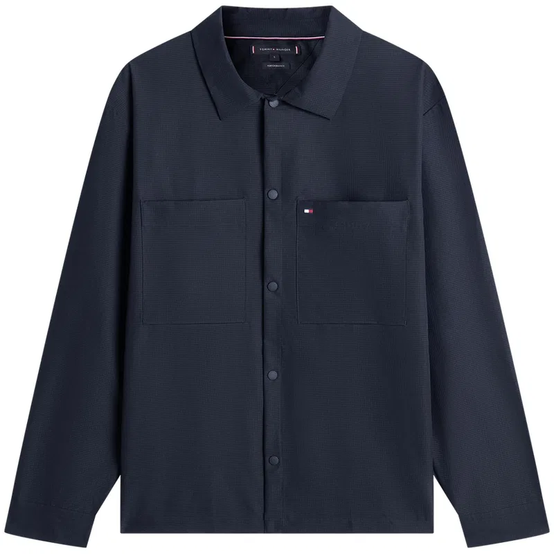 Рубашка мужская с отложным воротником Tommy Hilfiger, Black BDS — фото 4