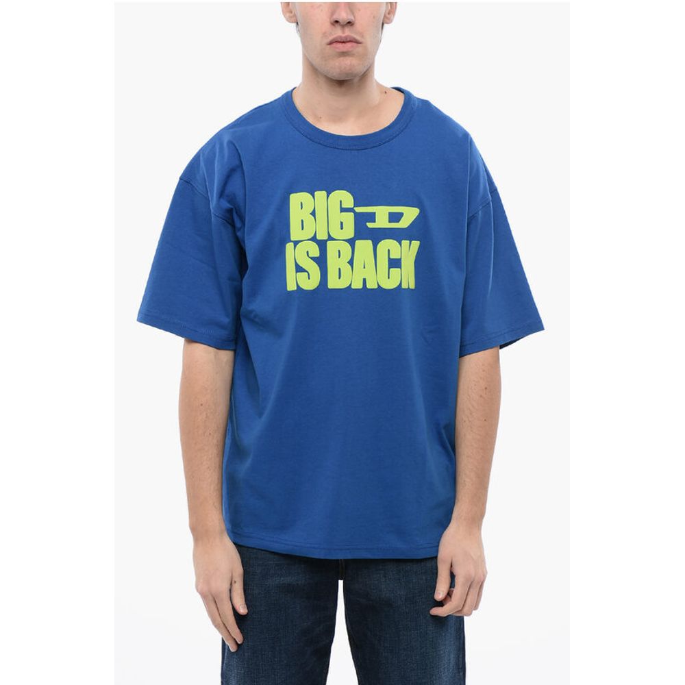 

Футболка RED TAG Cotton T-BOXT-BACK с круглым вырезом и тисненой буквой P Diesel, Blue