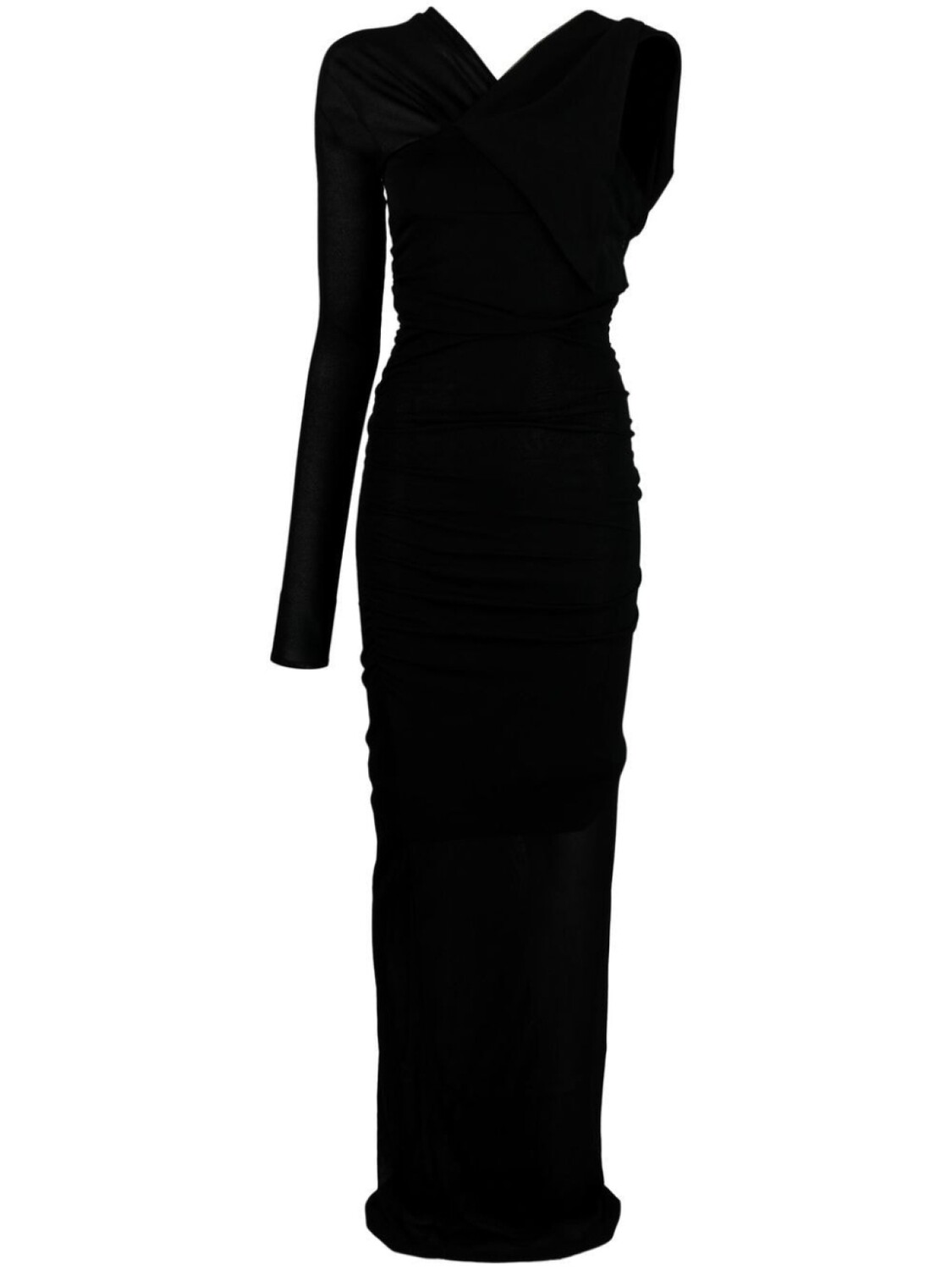 

Saint Laurent длинное полупрозрачное платье, черный