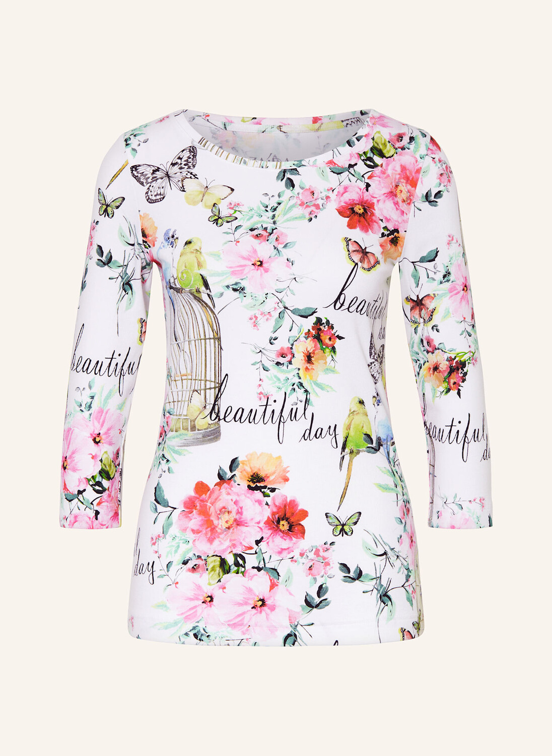 

Лонгслив с рукавами 3/4 ZAÍDA, цвет WEISS/PINK/MINT