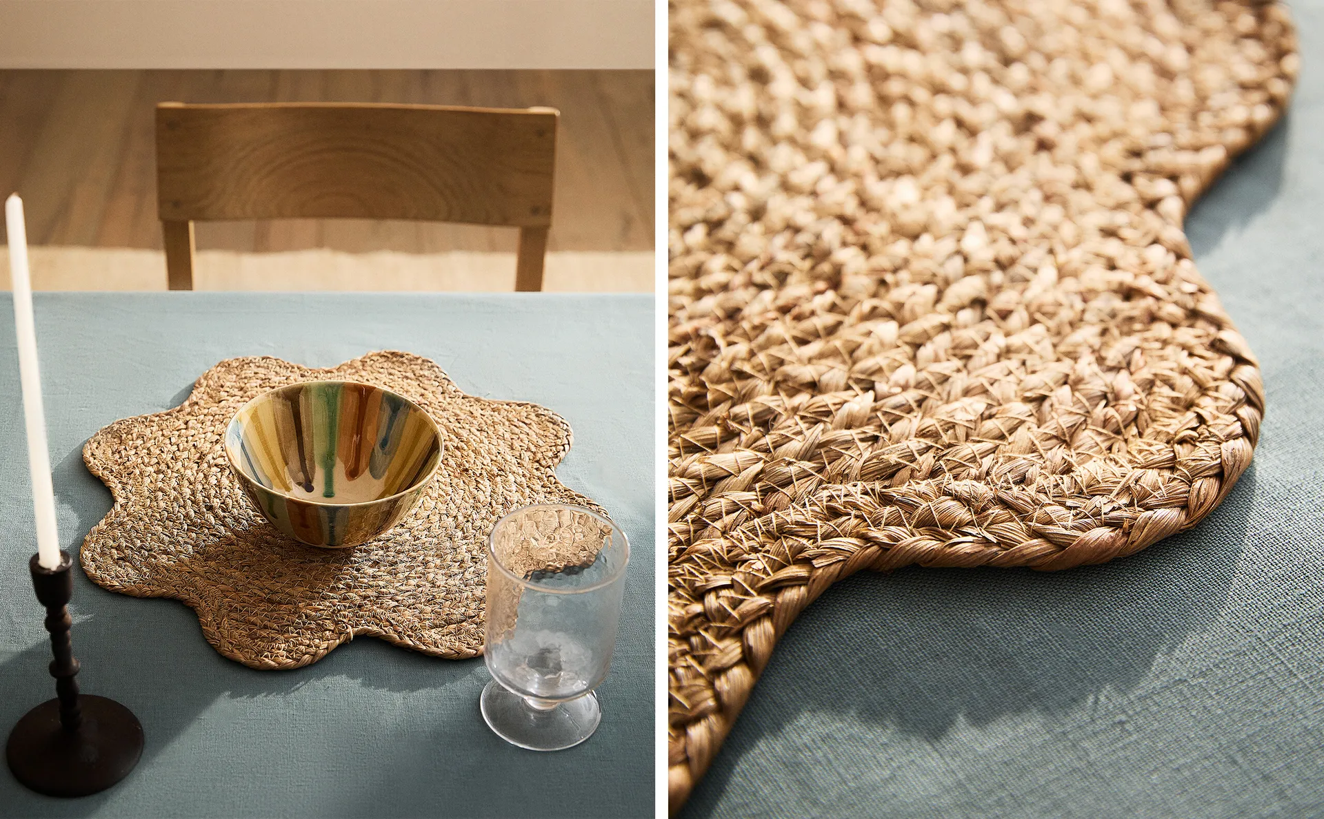 

Тканая подставка для столовых приборов Zara Home, коричневый