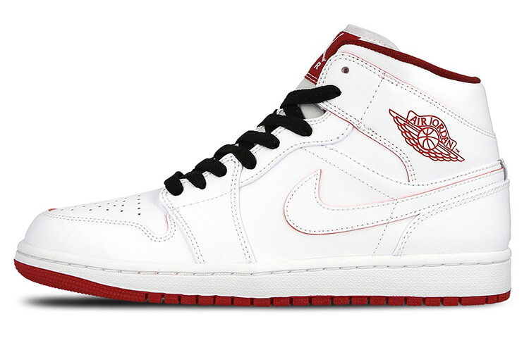 

Кроссовки Jordan 1 Retro Mid White Gym Red Black